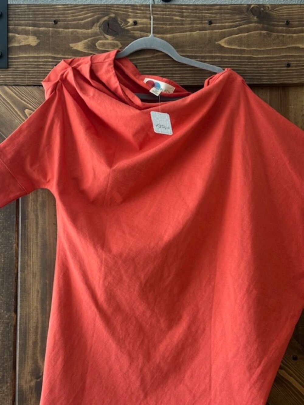 Free People Beach | Modern Mini Dress Off Shoulder Asymmetrical Coral Sz S NWT